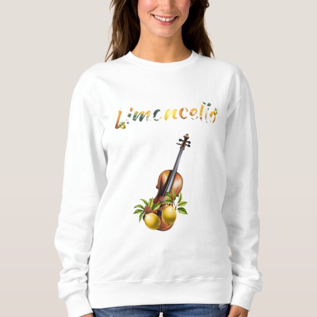 Limoncello/Lemon Cello Spaß spielen auf Worte Pull Sweatshirt (Vorderseite)