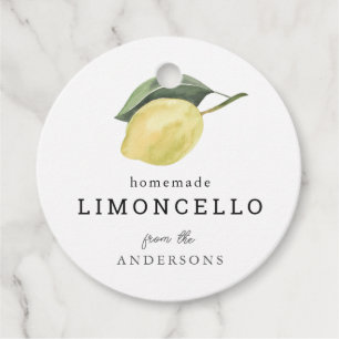 Limoncello Lemon Floral White Geschenkanhänger