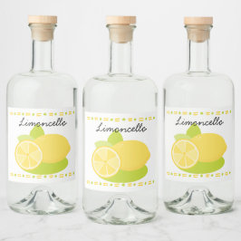 Limoncello Lemon Fruit Alkoholflaschenetikett