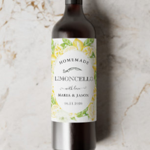 Limoncello Lemon Tree Favor Mini Flaschenetikett Weinetikett