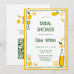 Limoncello Lemonade CUSTOM QR Brautparty Einladung