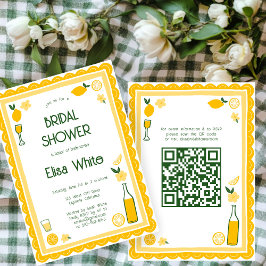 Limoncello Lemonade CUSTOM QR Brautparty Einladung