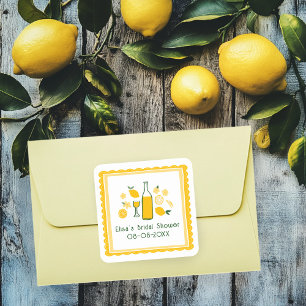 Limoncello Lemonade Lemon CUSTOM Brautparty Quadratischer Aufkleber