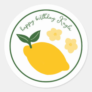 Limoncello Lemonade Lemon CUSTOM Geburtstag Runder Aufkleber