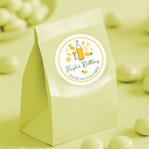 Limoncello Lemonade Lemon CUSTOM Geburtstag Runder Aufkleber