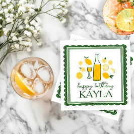 Limoncello Lemonade Lemon CUSTOM Geburtstag Serviette