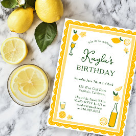 Limoncello Lemonade Lemons CUSTOM BIRTHDAY PARTY Einladung