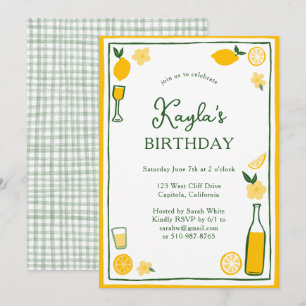 Limoncello Lemonade Lemons CUSTOM BIRTHDAY PARTY Einladung