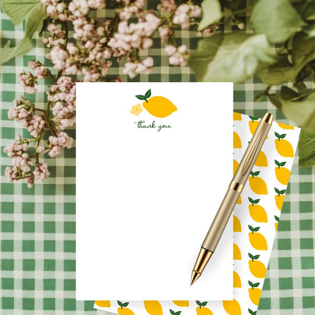 Limoncello Lemonade Lemons CUSTOM Geburtstag Dankeskarte (Limoncello Lemonade Lemons CUSTOM Birthday Personalized Stationery Thank You Note Card
)