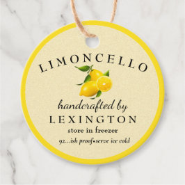 Limoncello Modern für eine Flasche Geschenkanhänger