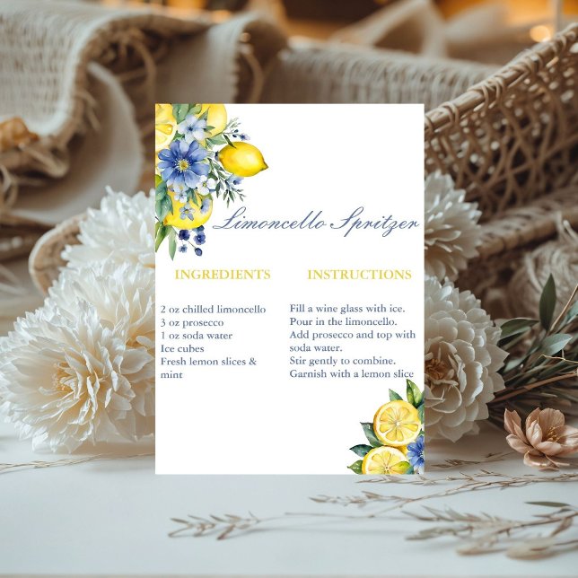 Limoncello Pritzer Recipe Brautparty Fevor Card Sockelschild (Von Creator hochgeladen)