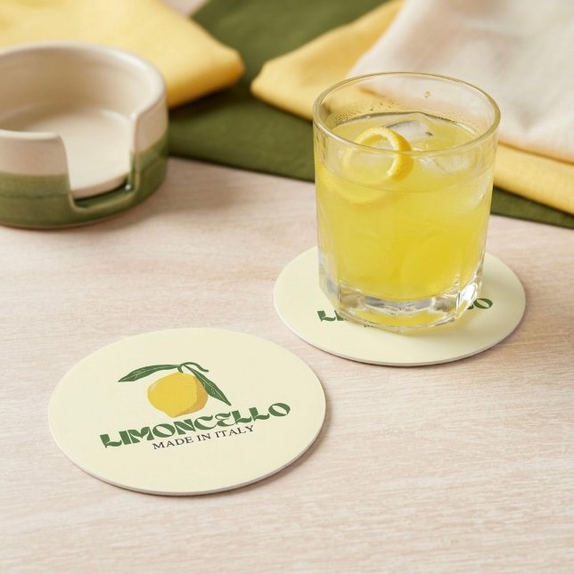 Limoncello Runder Pappuntersetzer (Von Creator hochgeladen)