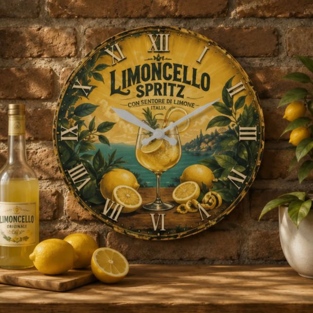  Limoncello Spritz Italian  Große Wanduhr (Von Creator hochgeladen)