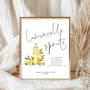 Limoncello Spritz Recipe Lemon Brautparty Poster