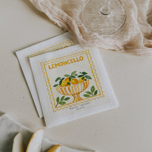 Limoncello-Stempel Italienische Hochzeitsbar Serviette