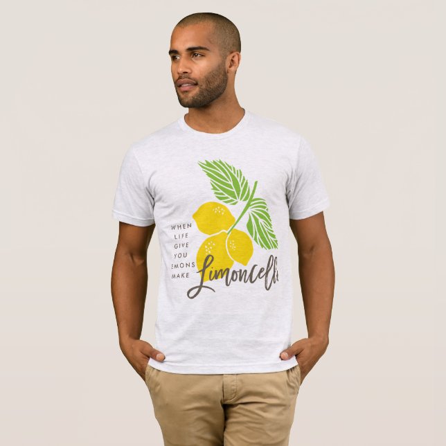 Limoncello T-Shirt, wenn das Leben Ihnen Zitronen  T-Shirt (Vorne ganz)