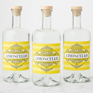 Limoncello Vintages Abzeichen Alkoholflaschenetikett