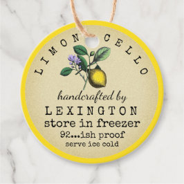 Limoncello Vintages Round Bottle Hanging Geschenkanhänger