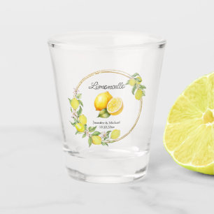 Limoncello-Wasserfarbe-Limonen-Hochzeit-Sommer-chi Schnapsglas