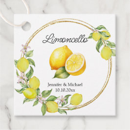 limoncello watercolor lemon wedding summer italy geschenkanhänger