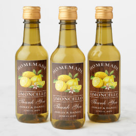 Limoncello Wood dank Mini Flaschen Labels Weinetikett