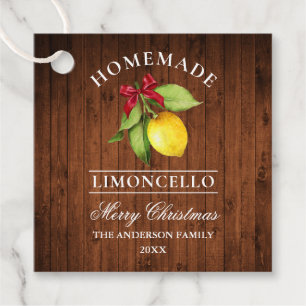 Limoncello Wood Print Frohe Weihnachtsfeier Geschenkanhänger