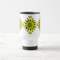 Limone Blume Olive Daisy, Muster Streifen - Tasse