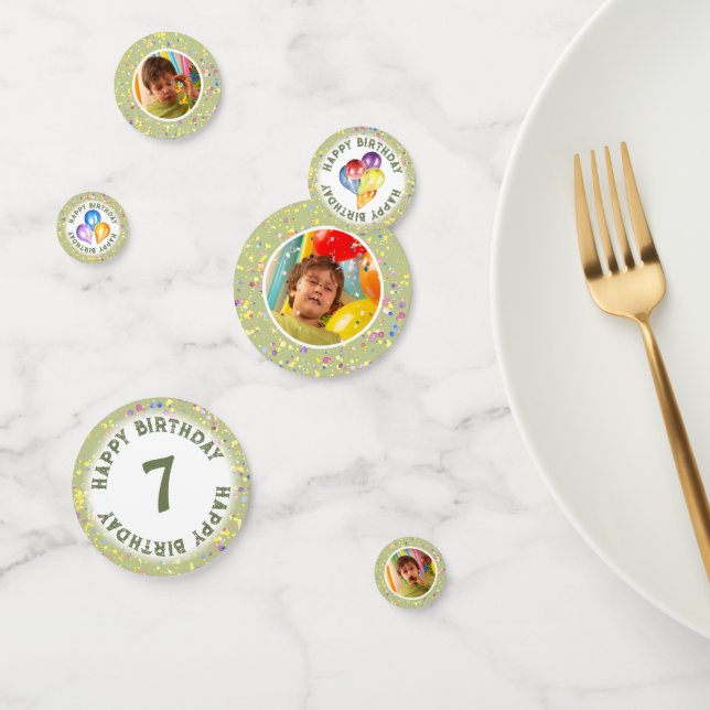 Limone Creme für personalisiertes Kind zum Geburts Konfetti (Gruppe)