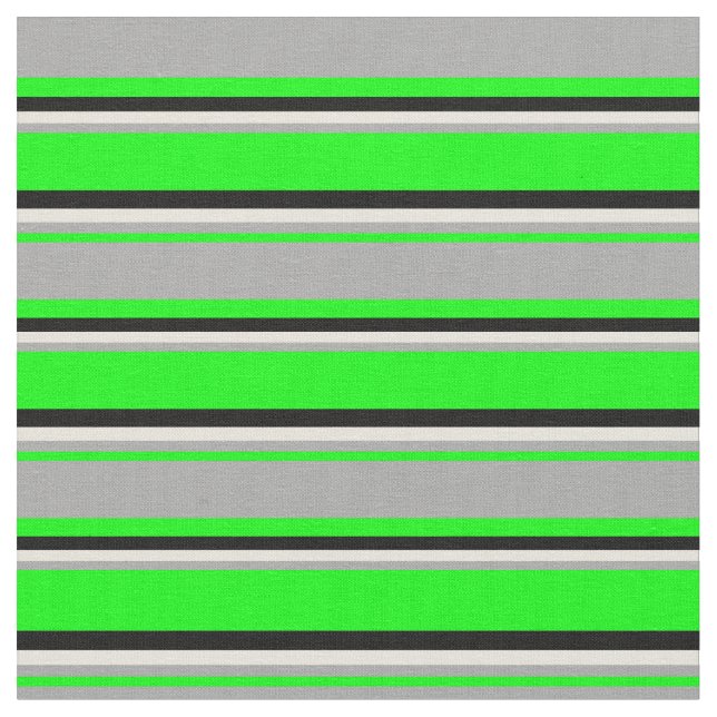 Limone, dunkelgraue, beige und schwarz gefärbte St Stoff (Nahaufnahme)