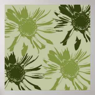 Limone Gerbera-Blume Poster