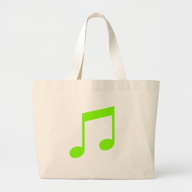 Limone grüne Musik-Tasche Jumbo Stoffbeutel (Vorne)
