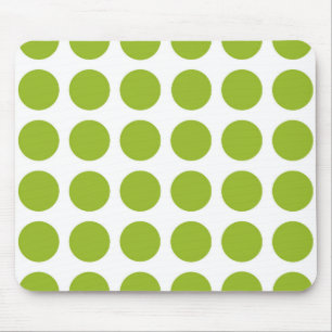 Limone grüne Polka-Punkte Mousepad