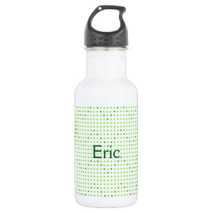 Limone, grüne Zickzack Punkte Personalisiertes Was Trinkflasche