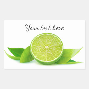 Limone Hälfte Rechteckiger Aufkleber