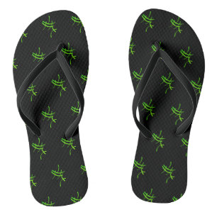 Limone, helle, Abstrakte Kunstmuster Flip Flops
