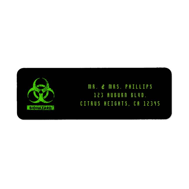Limone Neon Green Bio-Hazard-Chemikalien Graphic (Vorne)