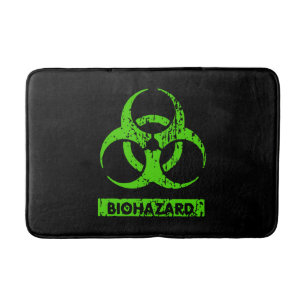Limone Neon Green Bio-Hazard-Chemikalien Graphic Badematte