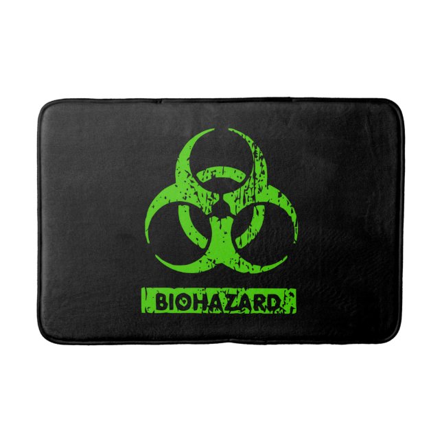 Limone Neon Green Bio-Hazard-Chemikalien Graphic Badematte (Vorderseite)