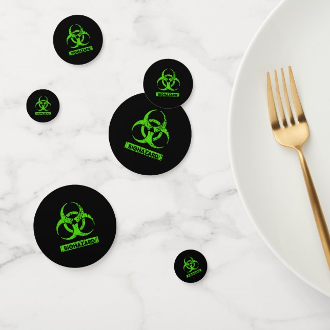 Limone Neon Green Bio-Hazard-Chemikalien Graphic Konfetti (Gruppe)