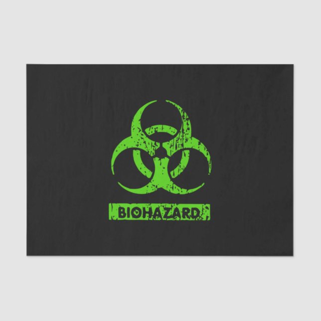 Limone Neon Green Bio-Hazard-Chemikalien Graphic Seidenpapier (Vorderseite)