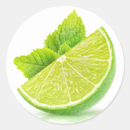 Limone Scheibe Runder Aufkleber