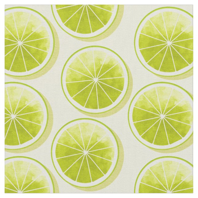 Limone Scheiben auf hellgelben Flächen Stoff (Nahaufnahme)