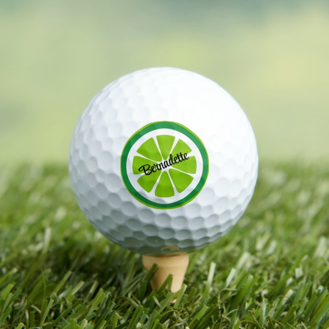 Limone Scheiben auf White Citrus Sommer Personalis Golfball (Insitu T-Shirt)