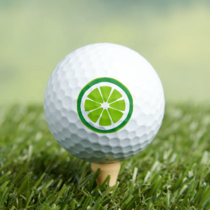 Limone Scheiben auf White Citrus Summer Style Golfball