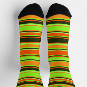 Limone Socken, Orange- und Mandarine-Crew Socken