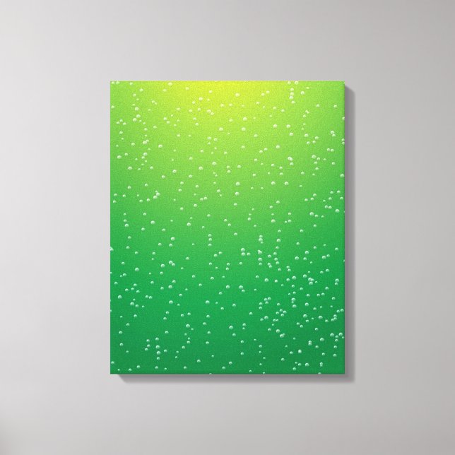 Limone Soda mit winzigen Bläschen Kunst Leinwanddruck (Vorderseite)