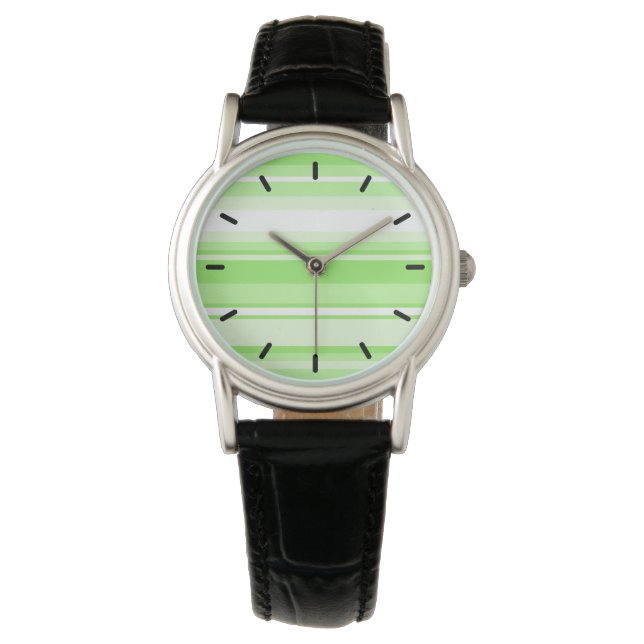 Limone Streifen Armbanduhr (Vorderseite)