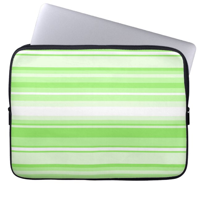 Limone Streifen Laptopschutzhülle (Vorderseite)