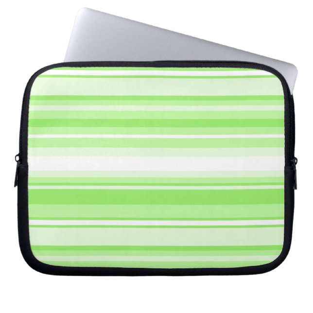 Limone Streifen Laptopschutzhülle (Vorderseite)