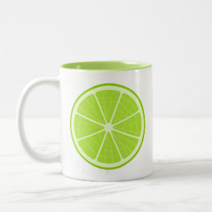 Limone Stylized Frucht-Scheibe Zweifarbige Tasse
